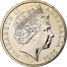 Australia, Elizabeth II, 10 Cents, 2001, Canberra, BU, Copper-nickel, MS(65-70)