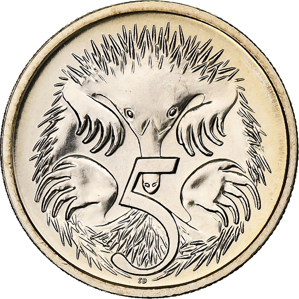 Australia, Elizabeth II, 5 Cents, 2001, Canberra, BU, Copper-nickel, MS(65-70)