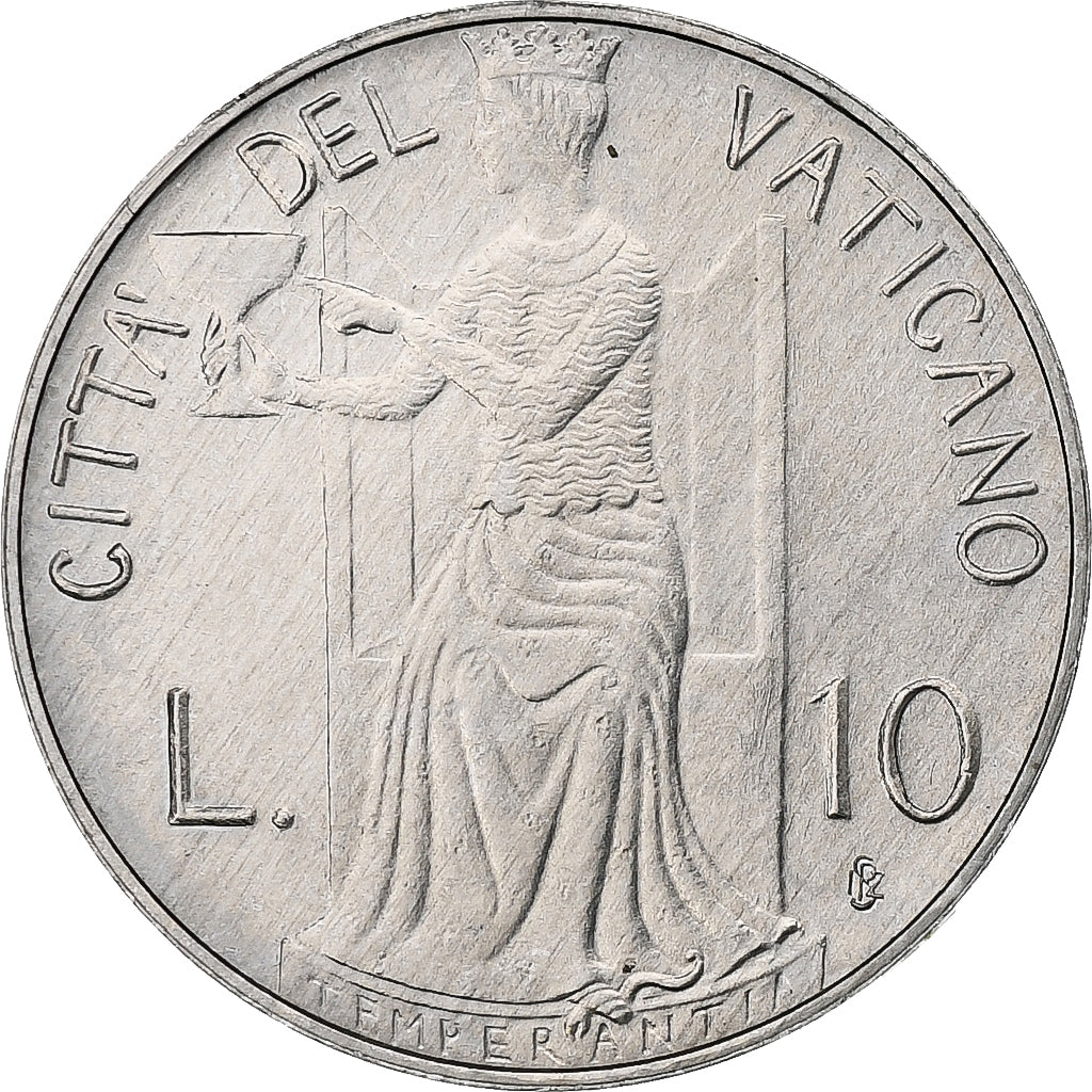 Vaticano, Jean-Paul II, 10 Lire, 1980, Rome, BU, Alumínio, MS(65-70), KM:79
