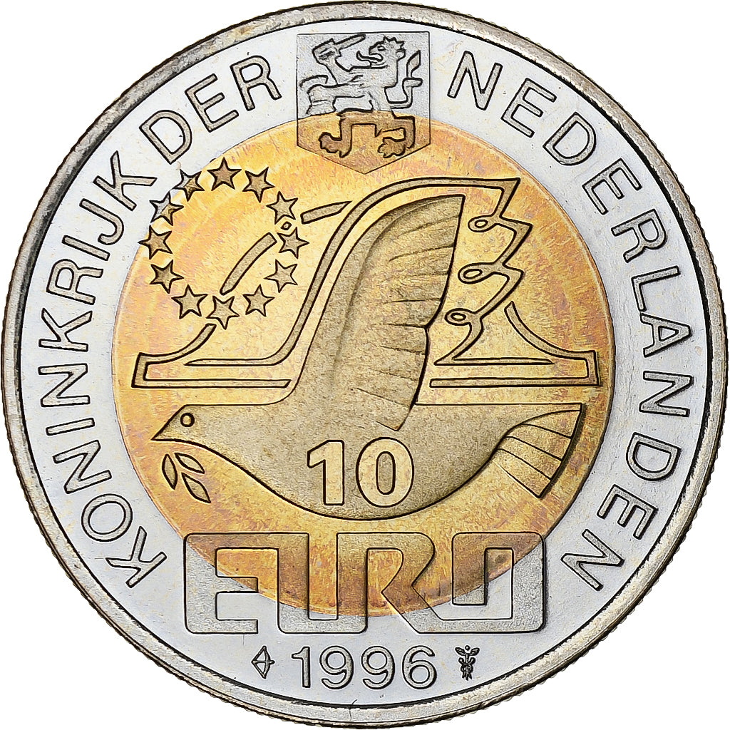 Niederlande, 10 Euro, Constantijn Huygens, 1996, Bi-Metallic, PP, STGL