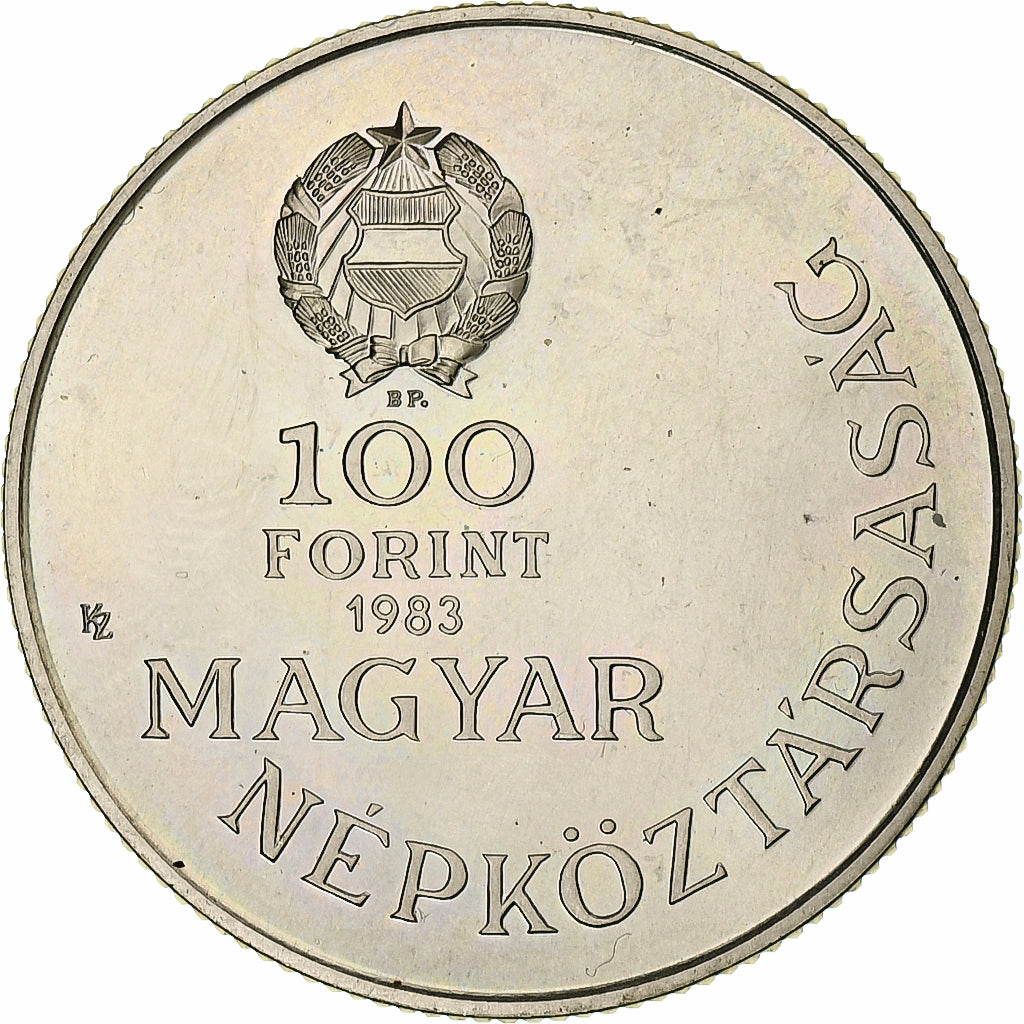 Hungary, 100 Forint, István Széchenyi, 1983, Budapest, Copper-nickel, MS(63)