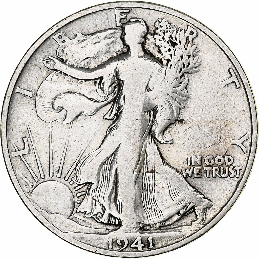 United States, Half Dollar, Liberty Walking, 1941, San Francisco, Silver