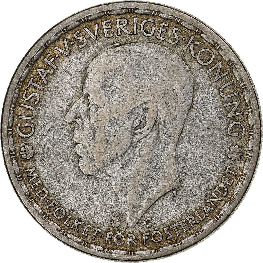 Suède, Gustaf V, Krona, 1943, Stockholm, Billon, TB+, KM:814