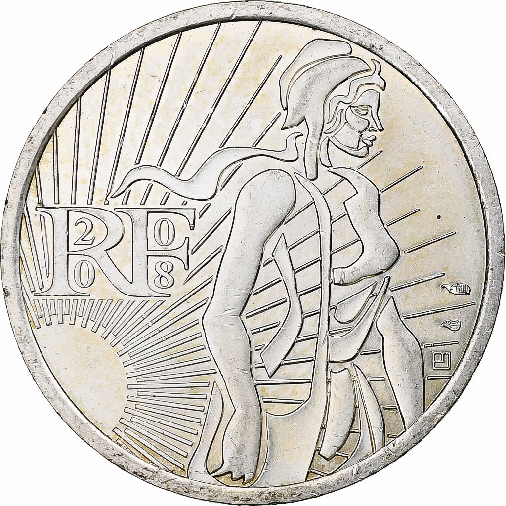 Frankrijk, 5 Euro, Semeuse, 2008, MDP, Zilver, PR+, KM:1580