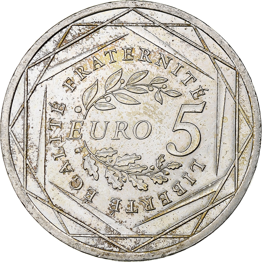 Frankrijk, 5 Euro, Semeuse, 2008, MDP, Zilver, PR+, KM:1580