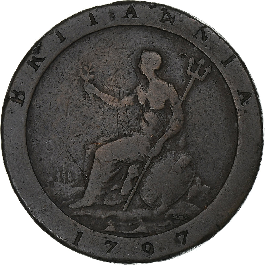 United Kingdom, George III, Penny, 1797, Soho, Copper, F(12-15), KM:618