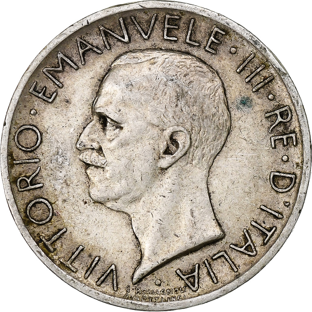Italy, Vittorio Emanuele III, 5 Lire, 1927, Rome, Silver, EF(40-45), KM:67