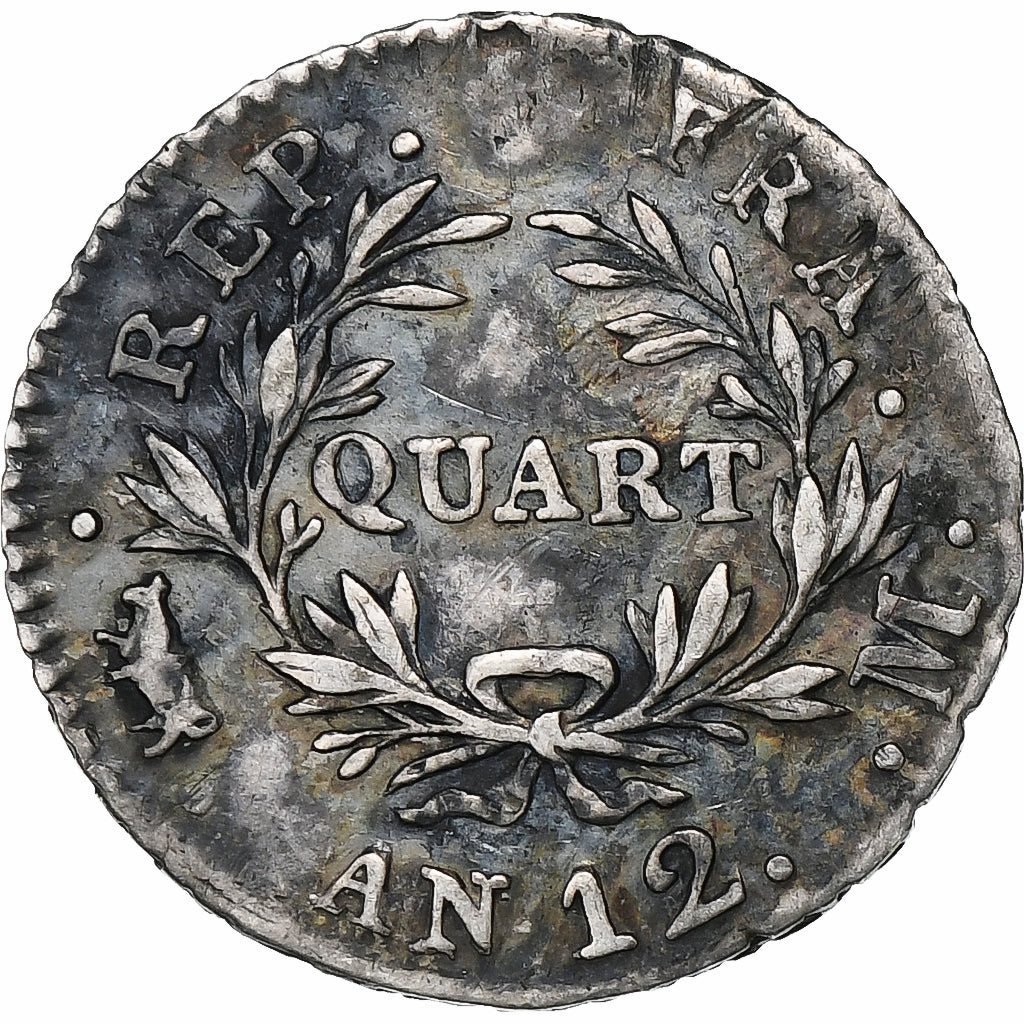 Francja, Bonaparte Premier Consul, Quart, An 12, Toulouse, Srebro, VF(30-35)