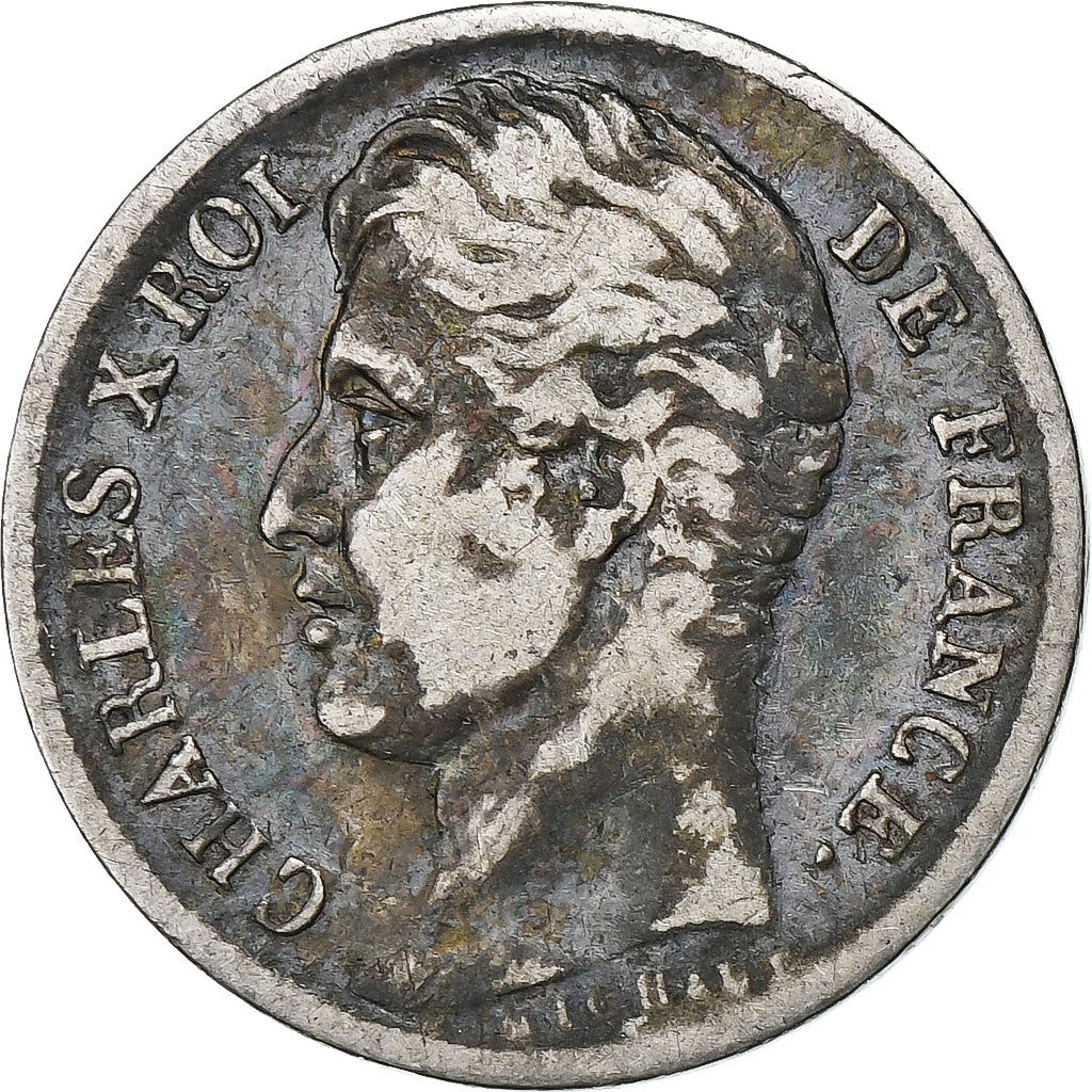 Frankreich, Charles X, 1/2 Franc, 1828, Paris, Silber, S+, Gadoury:402, KM:723.1