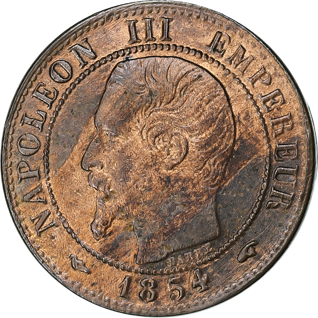 France, Napoleon III, Centime, 1854, Paris, Bronze, EF(40-45), Gadoury:86