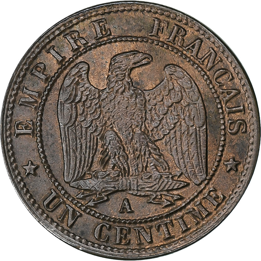 France, Napoleon III, Centime, 1854, Paris, Bronze, EF(40-45), Gadoury:86