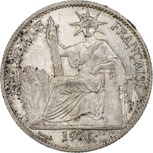 French Indochina, 50 Cent, 1936, Paris, Silver, AU(50-53), KM:4a.2