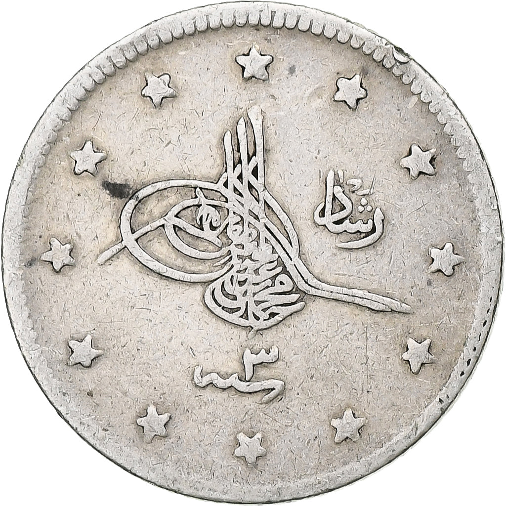 Empire ottoman, Mehmed V, 2 Kurush, AH 1327/1911, Constantinople, Silver