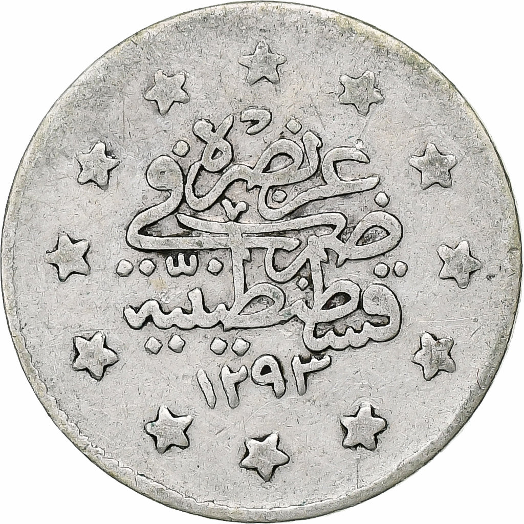 Empire ottoman, Abdul Hamid II, Kurus, AH 1293/1903, Constantinople, Silver