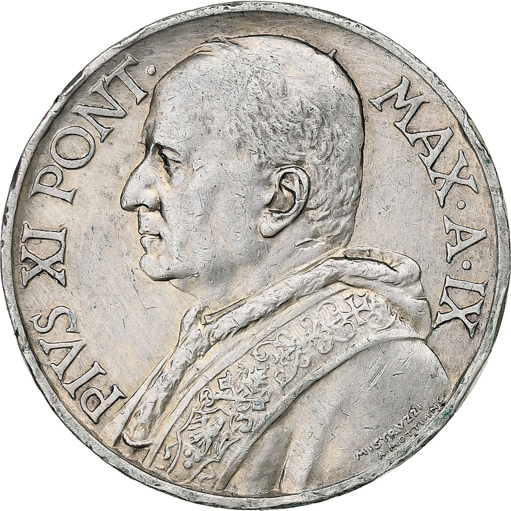 Vatican, Pius XI, 10 Lire, 1930, Rome, Silver, AU(50-53), KM:8