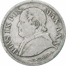 Papal States, Pius IX, 10 Soldi, 1867, Rome, Silver, VF(20-25), KM:1376