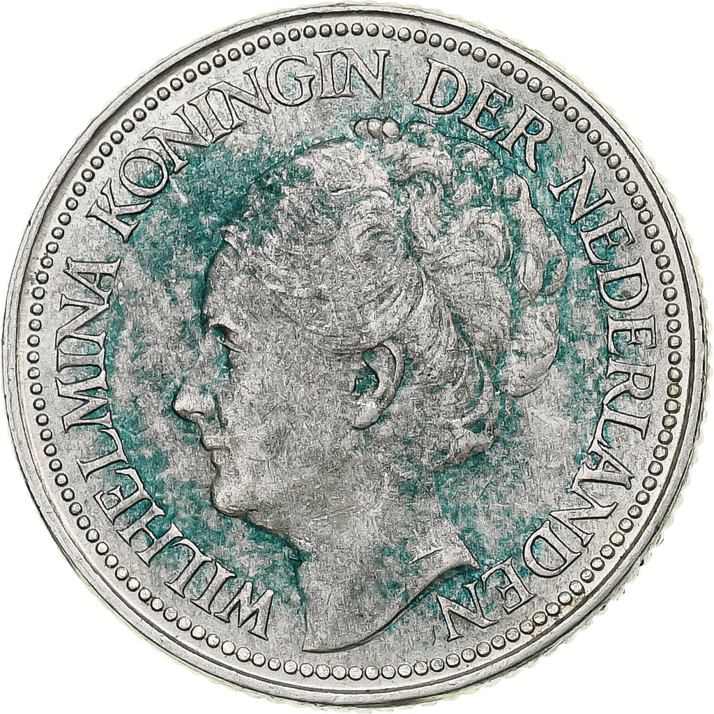 Holandia, Wilhelmina I, 25 Cents, 1939, Utrecht, Srebro, EF(40-45), KM:164