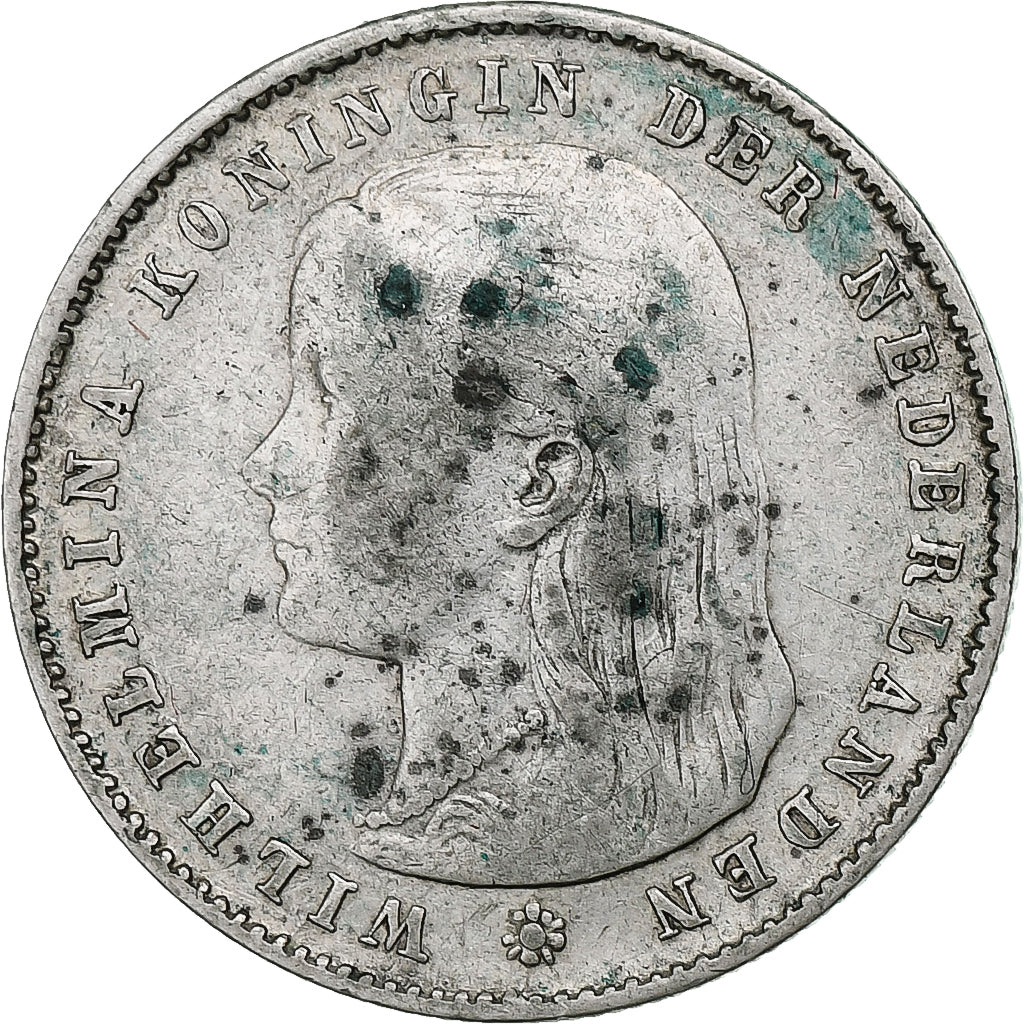 Netherlands, Wilhelmina I, 25 Cents, 1895, Utrecht, Silver, VF(20-25), KM:115