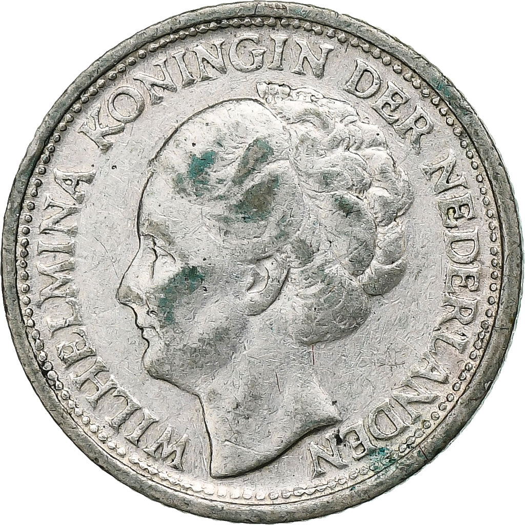 Holandia, Wilhelmina I, 10 Cents, 1944, Philadelphia, Srebro, EF(40-45), KM:163