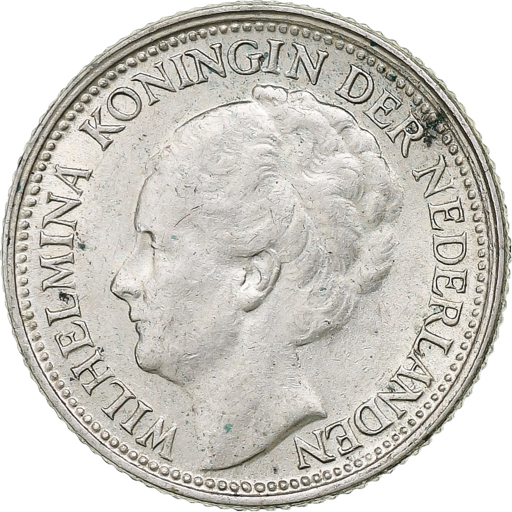 Netherlands, Wilhelmina I, 10 Cents, 1941, Utrecht, Silver, AU(50-53), KM:163