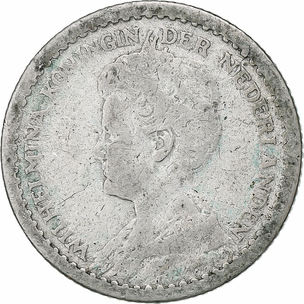 Países Bajos, Wilhelmina I, 10 Cents, 1912, Utrecht, Plata, BC+, KM:145