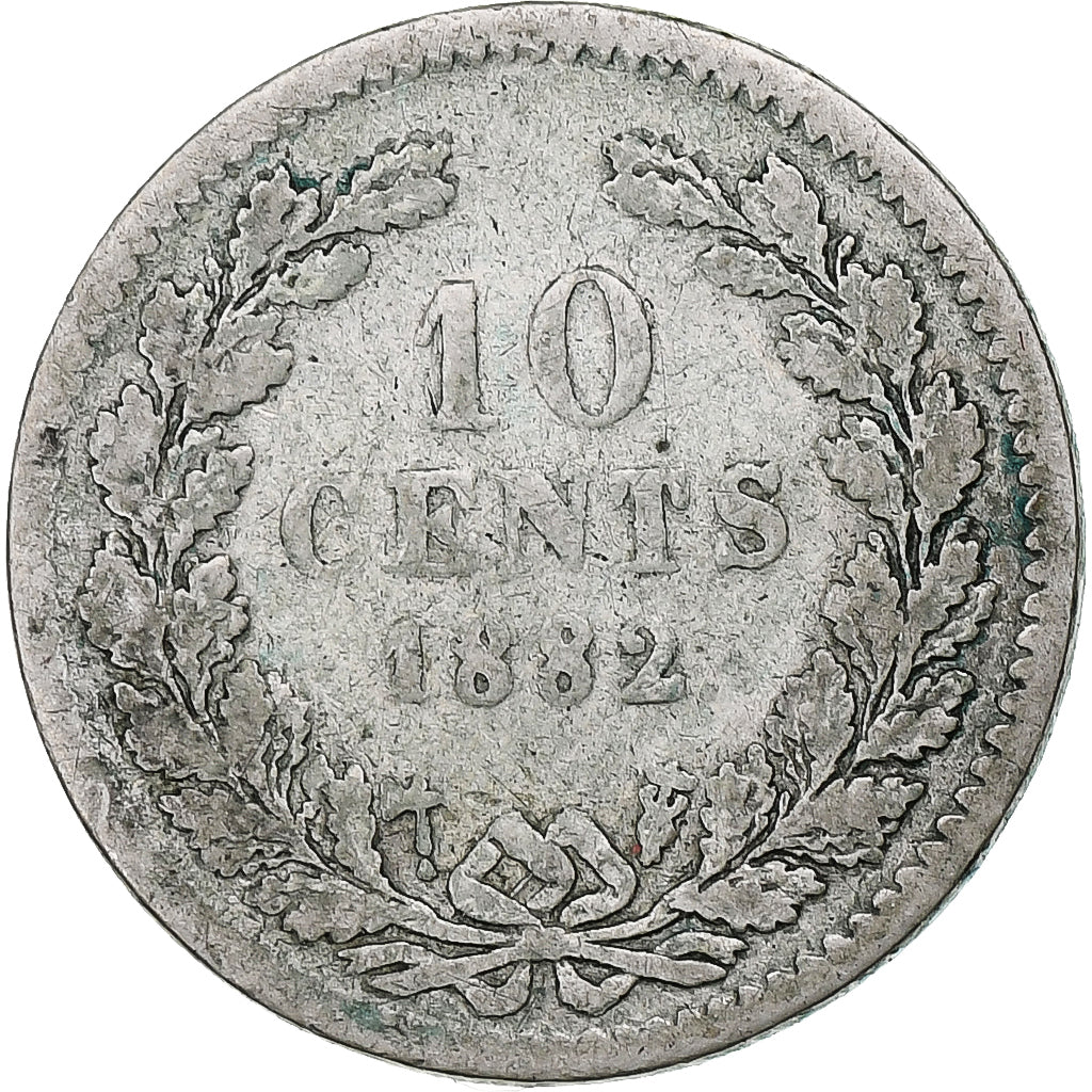 Niederlande, Willem III, 10 Cents, 1882, Utrecht, Silber, SGE+, KM:80