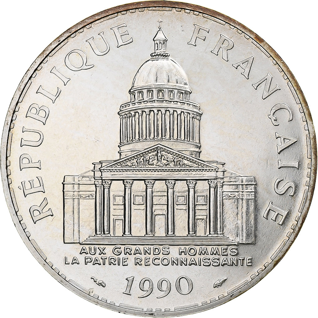Frankreich, 100 Francs, Panthéon, 1990, MDP, série FDC, Silber, UNZ