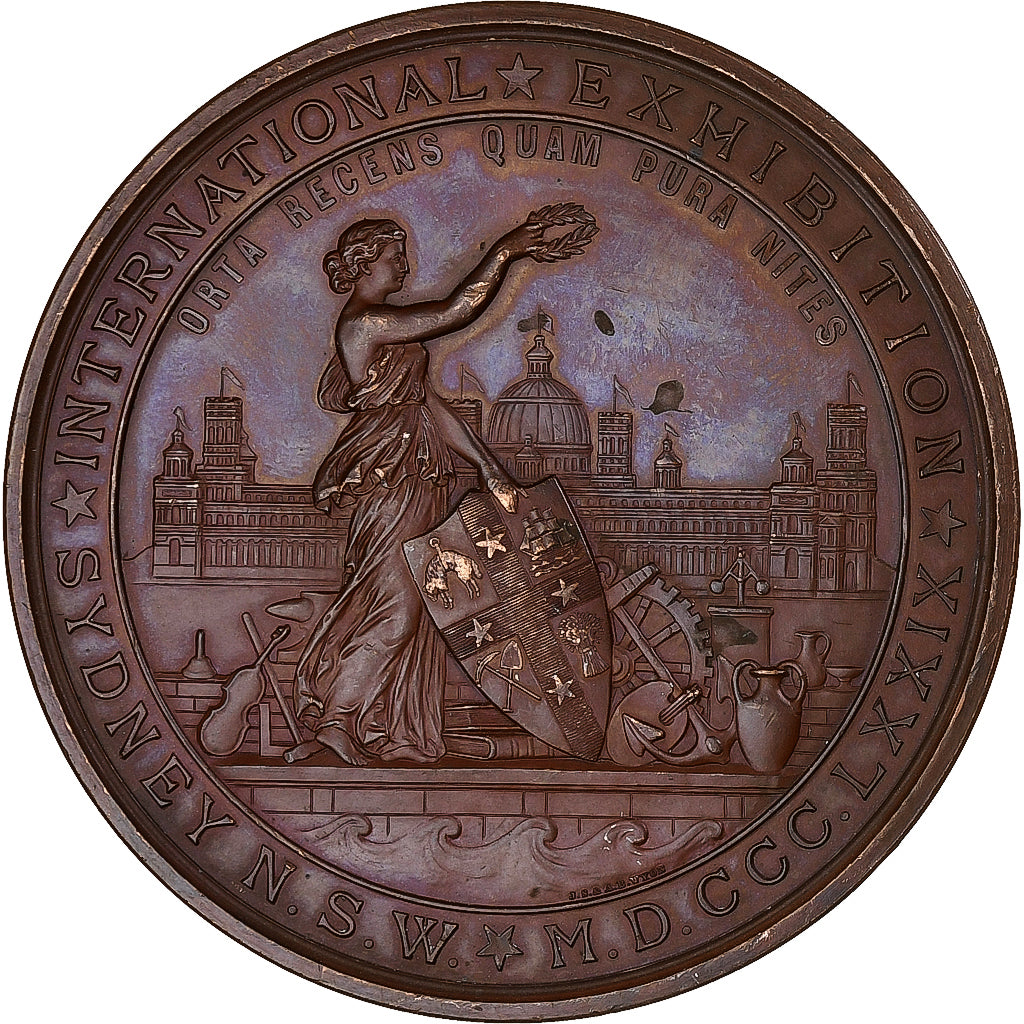 Australië, Medaille, Sydney International Exhibition, 1879, Bronzen, Wyon, PR