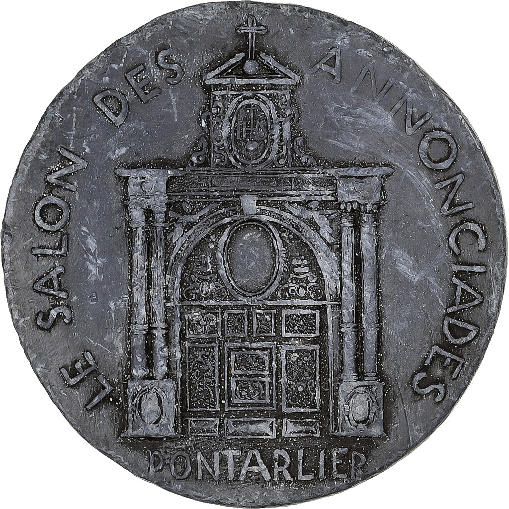 Francia, medaglia, Salon des Annonciades de Pontarlier, 1949, Piombo, MB+