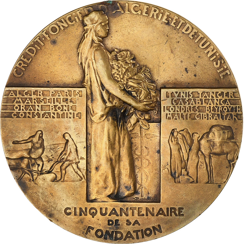 França, medalha, Crédit foncier d’Algérie et Tunisie, 1930, Bronze