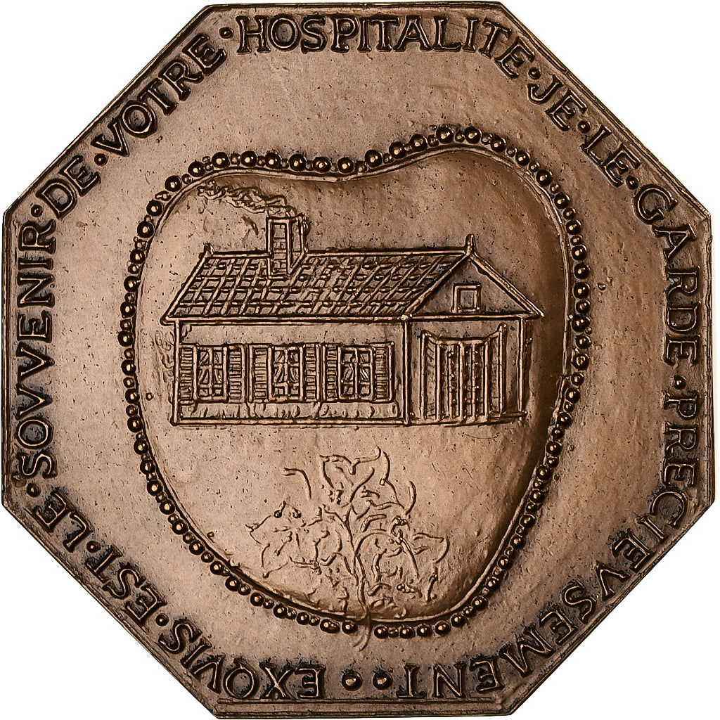 Frankreich, Medaille, Hospitalité, 1972, Bronze, UNZ