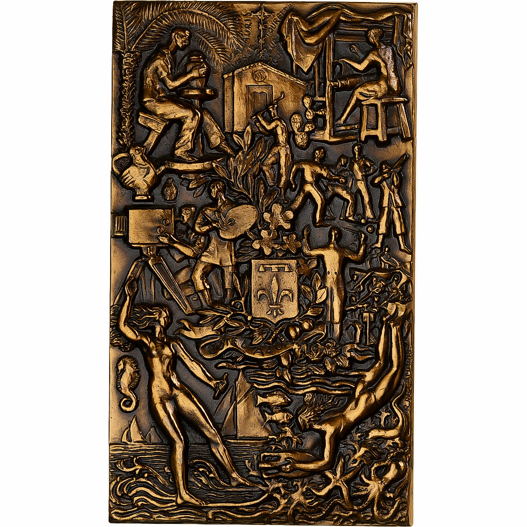 France, Medal, Jacques Médecin, Député Maire de Nice, Bronze, MS(63)