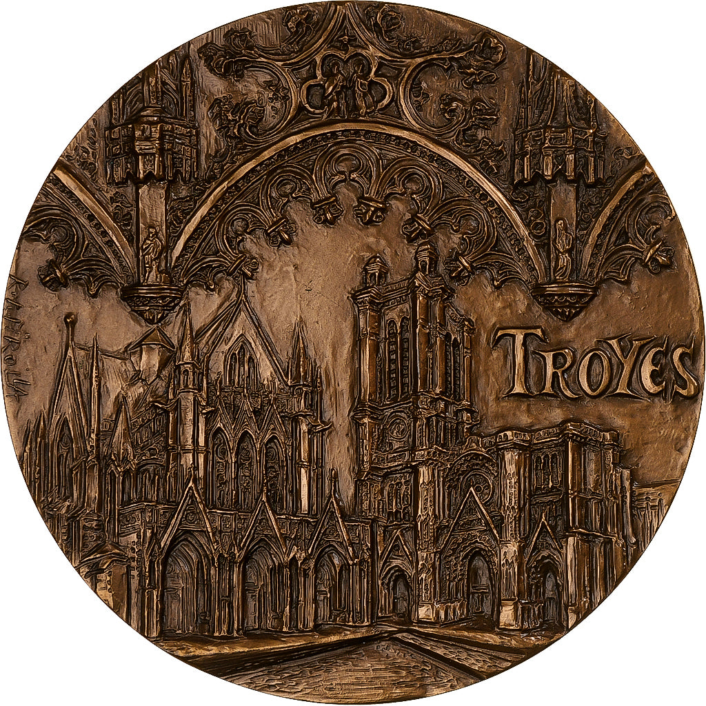 France, Medal, Troyes, 1982, Bronze, Irolla, MS(63)