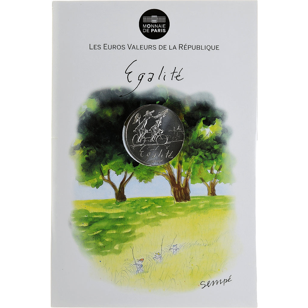 France, 10 Euro, Sempé - Été - Égalité, 2014, MDP, Silver, MS(65-70)