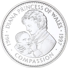 Liberia, 20 Dollars, Princess Diana, Compassion, 1997, Proof, Silver, MS(65-70)
