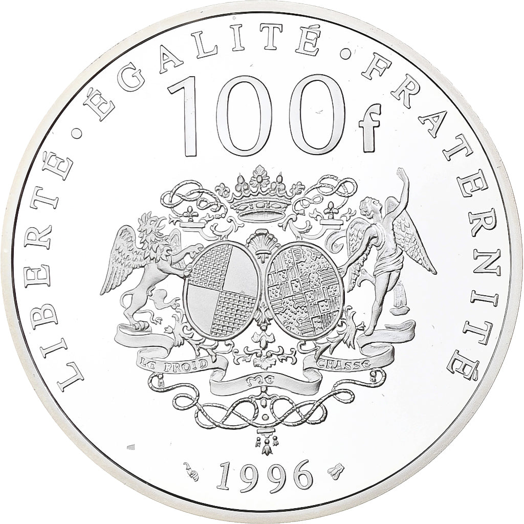 Francja, 100 Francs, Mme de Sévigné, 1996, MDP, Proof, Srebro, MS(65-70)