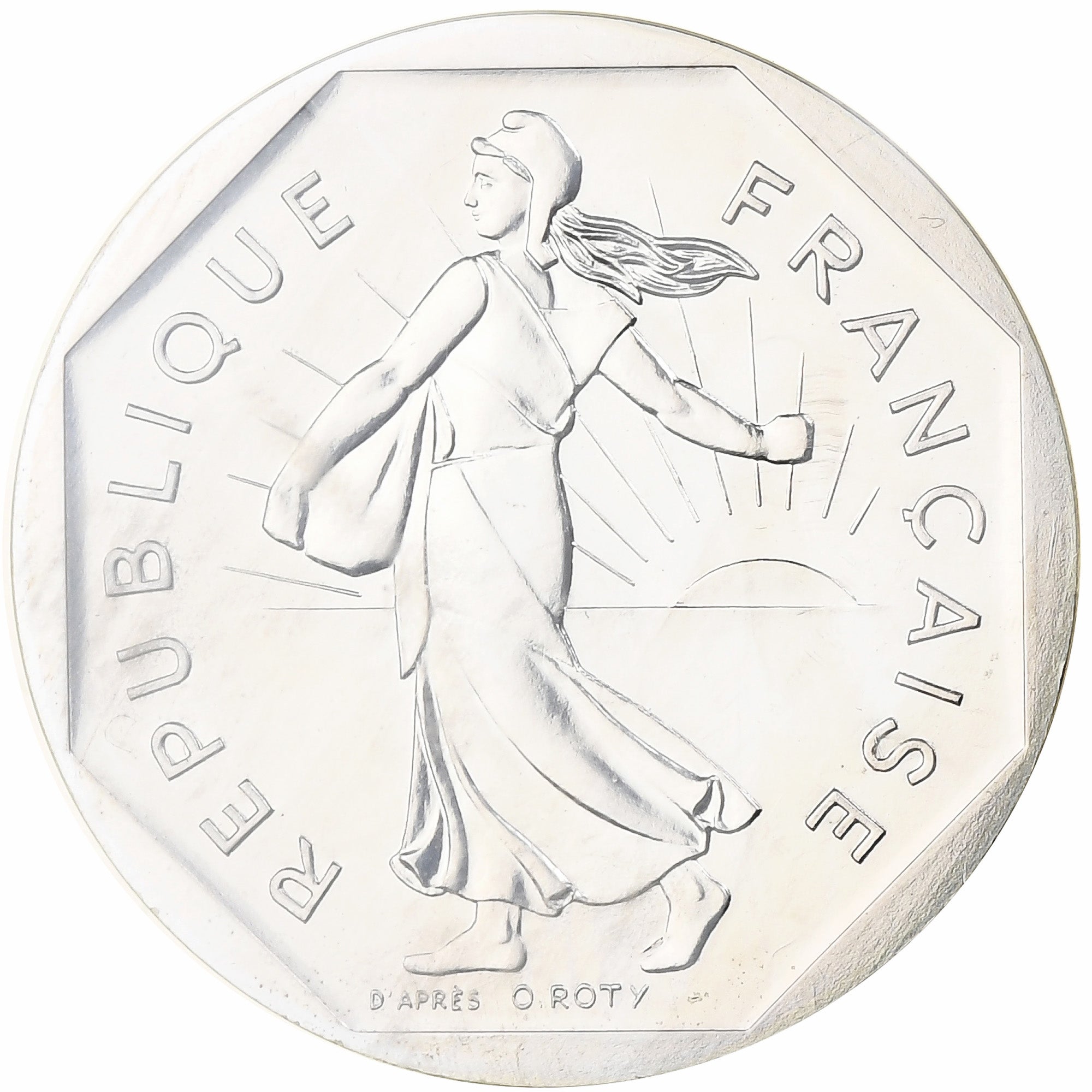 France, 2 Francs, Semeuse, 1980, MDP, Piéfort, Argent, FDC