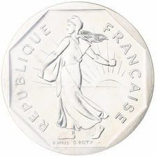 Frankrijk, 2 Francs, Semeuse, 1980, MDP, Piéfort, Zilver, FDC