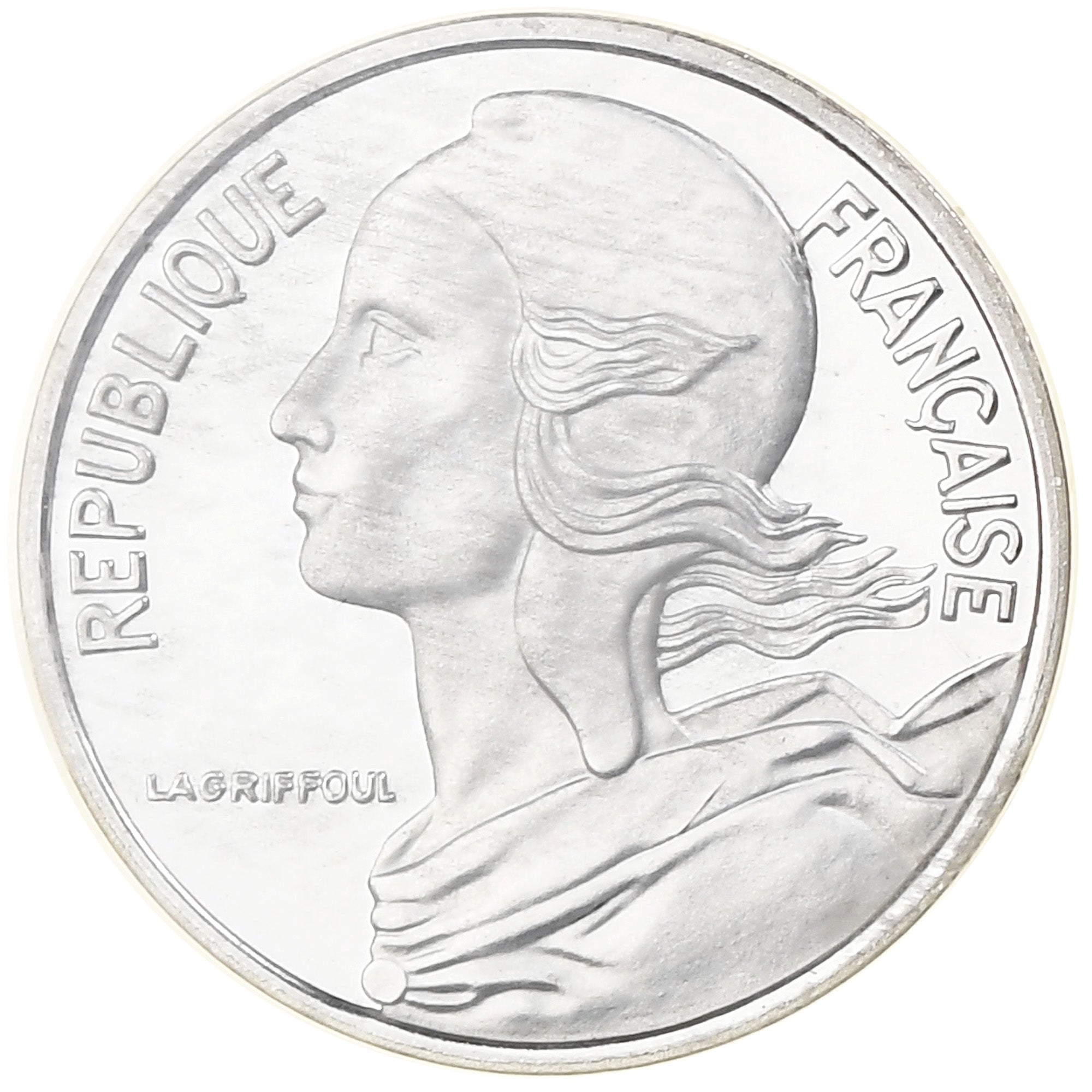 Francia, 5 Centimes, Marianne, 1980, MDP, Piéfort, Argento, FDC