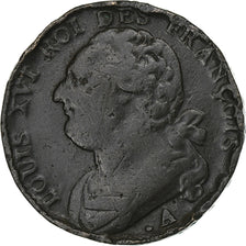 Frankreich, Louis XVI, 12 deniers françois, 1791·3, Paris, Bronze, S+