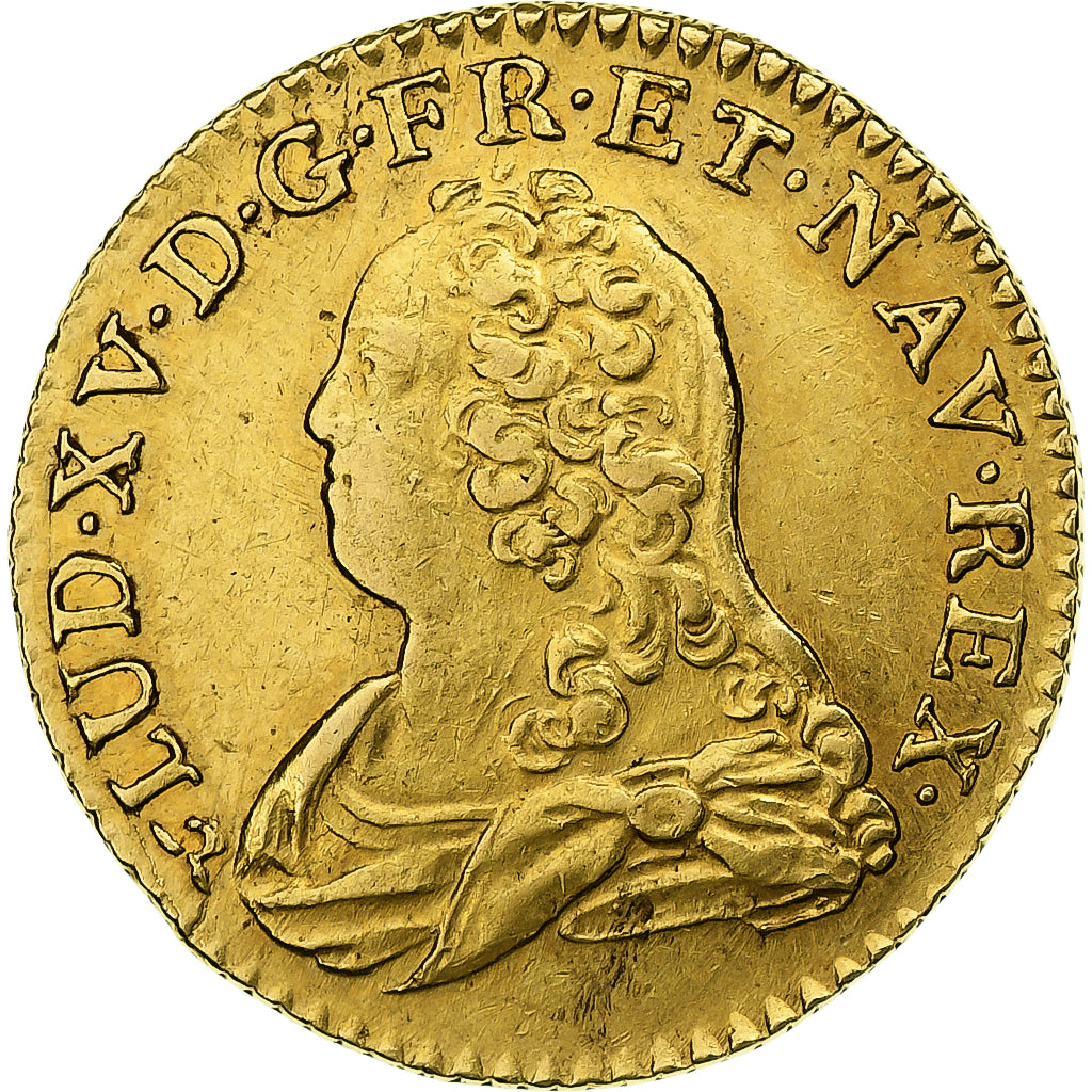 France, Louis XV, Louis d'or aux lunettes, 1726, Rouen, Or, TTB, Gadoury:340