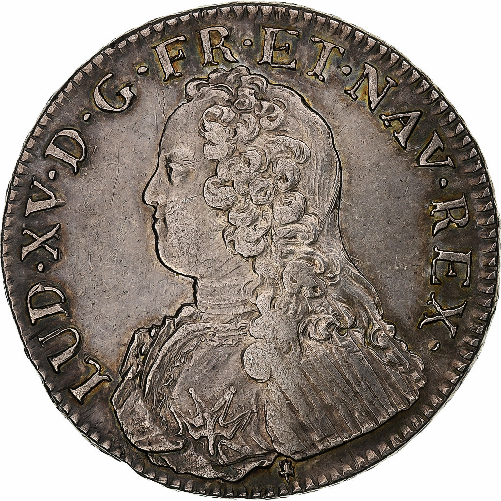 Frankrijk, Louis XV, Ecu aux branches d'olivier, 1726, Riom, Zilver, ZF+