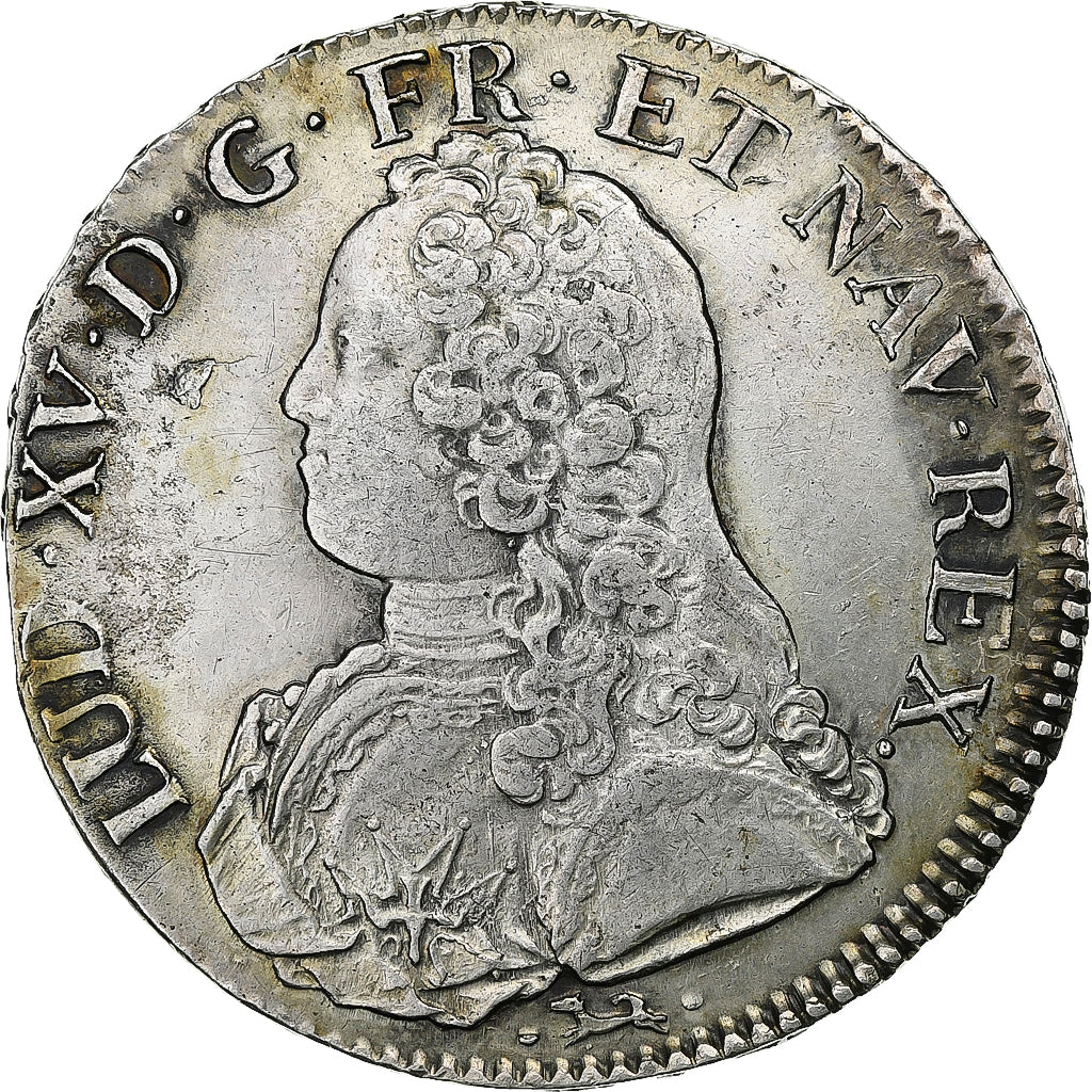 France, Ecu aux branches d'olivier, 1735, Bayonne, Argent, TTB+, Gadoury:321