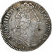 Francia, Louis XIV, 1/2 Ecu aux trois couronnes, 1710, Toulouse, Plata, BC+