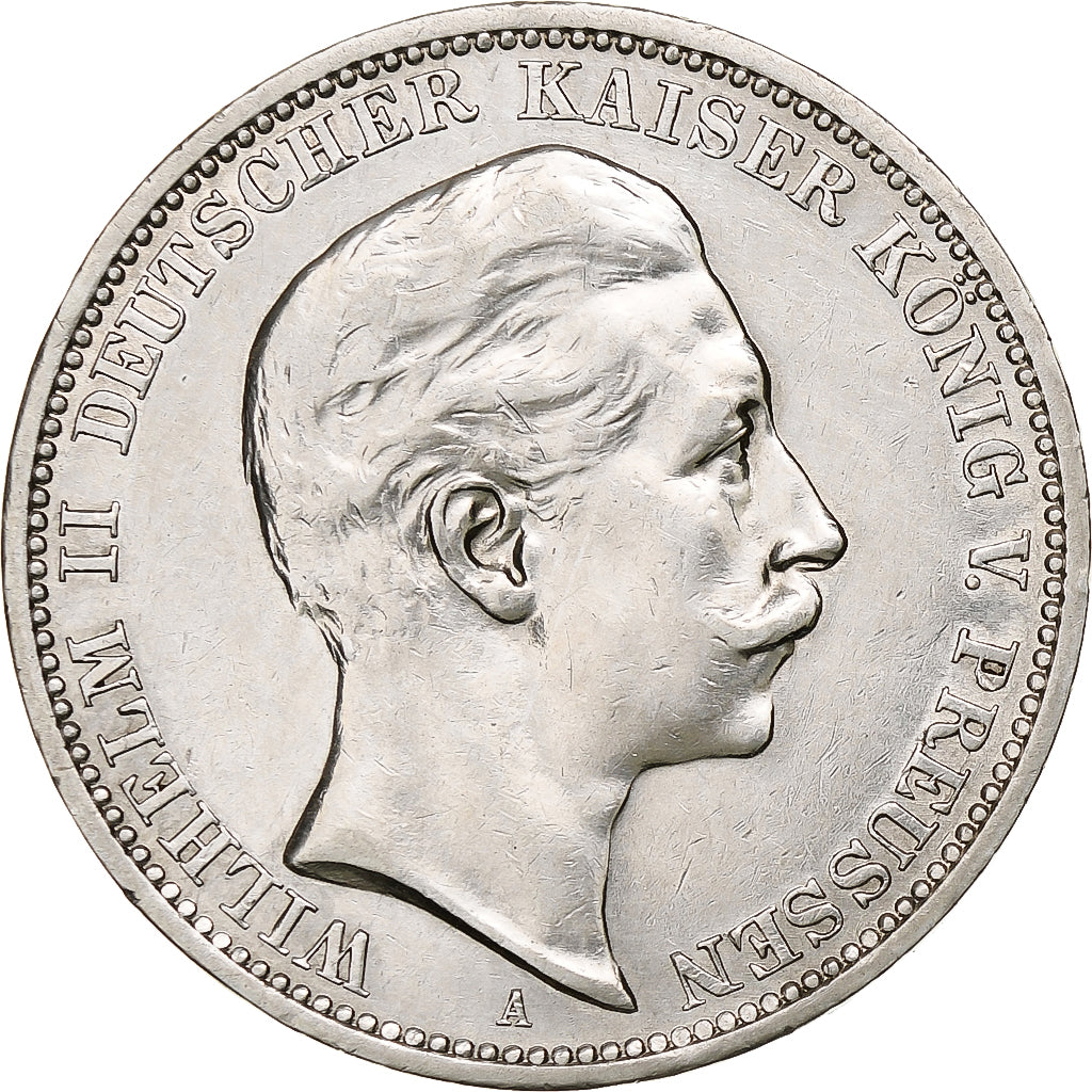 Kingdom of Prussia, Wilhelm II, 3 Mark, 1908, Berlin, Silver, AU(50-53), KM:527