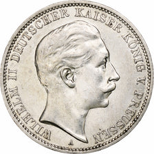 Kingdom of Prussia, Wilhelm II, 3 Mark, 1909, Berlin, Silber, SS, KM:527