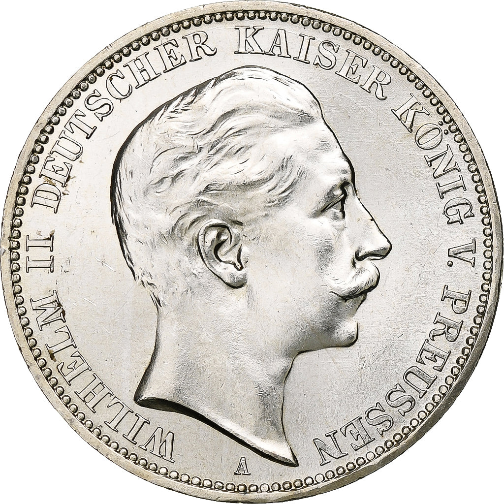 Kingdom of Prussia, Wilhelm II, 3 Mark, 1909, Berlin, Zilver, PR, KM:527
