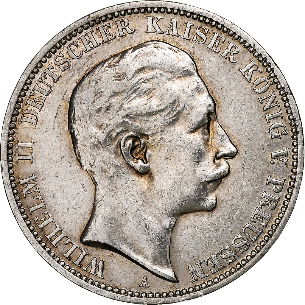 Kingdom of Prussia, Wilhelm II, 3 Mark, 1910, Berlin, Silver, EF(40-45), KM:527