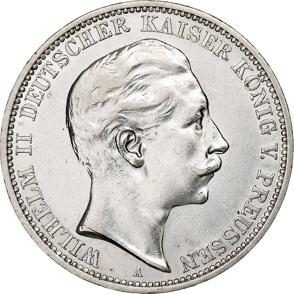 Kingdom of Prussia, Wilhelm II, 3 Mark, 1910, Berlin, Silver, EF(40-45), KM:527