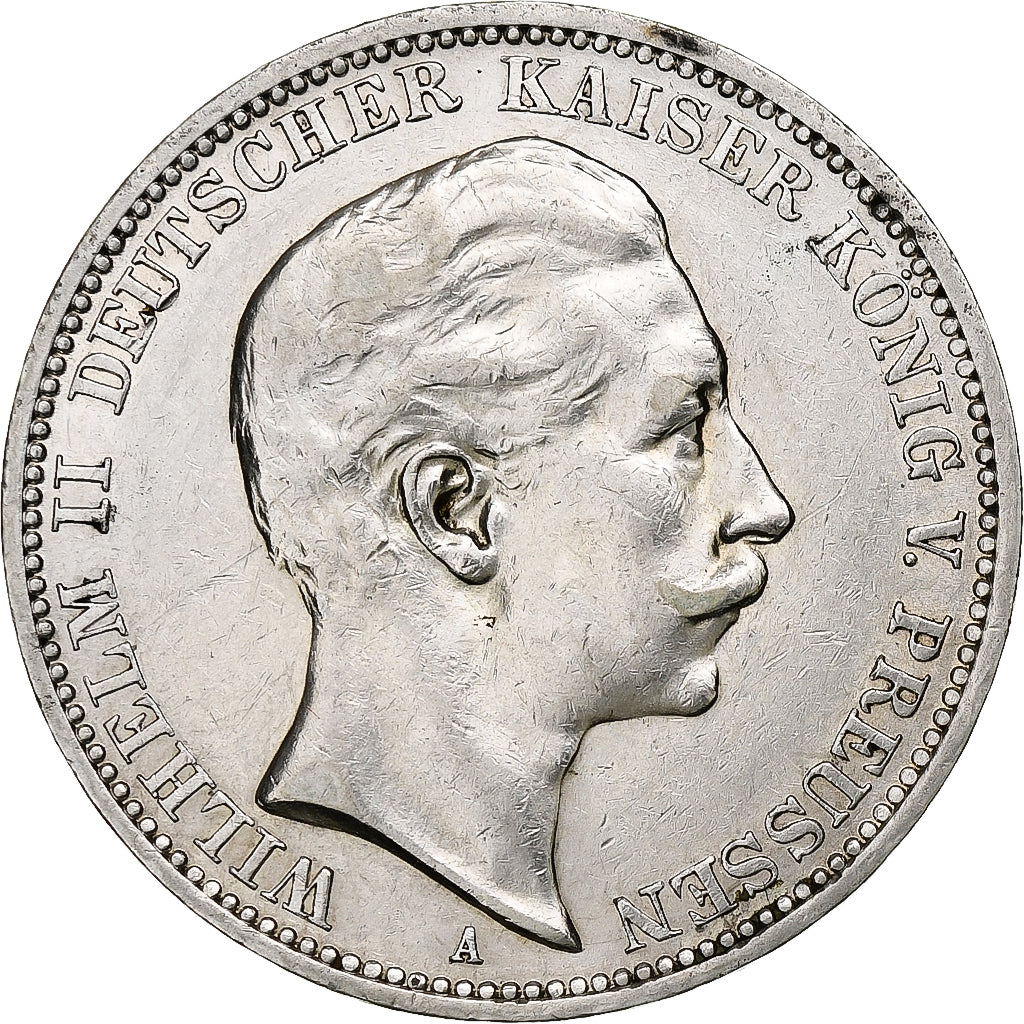 Kingdom of Prussia, Wilhelm II, 3 Mark, 1910, Berlin, Silver, EF(40-45), KM:527